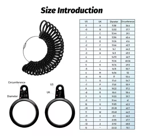 Mandril medidor de anillos y utensilio para definir el tamaño de un anillo  midiendo el tamaño del correspondiente dedo