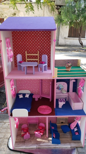 Imagen 7 de 7 de Casas Barbie 3 Pisos Completa 108 De Altura Elige El Color