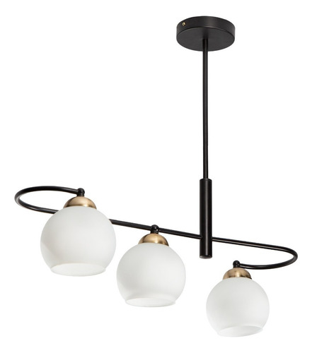 Lámpara Colgante Opulent Lights Negro Bronce E27 40w 3 Luces Lumimexico