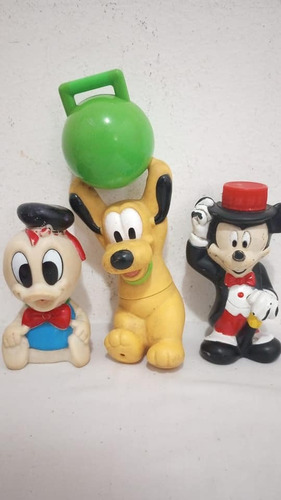 3 Muñecos Disney: Mickey, Donald Y Pluto. Precio X Todos