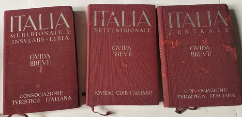 Guía Breve Italia 3 Tomos, Touring Club Italiano 1937   Fcb4