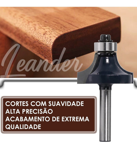 Fresa Tupia Canto Arredondado C/ Rolamento 6mm Mesa Nichos