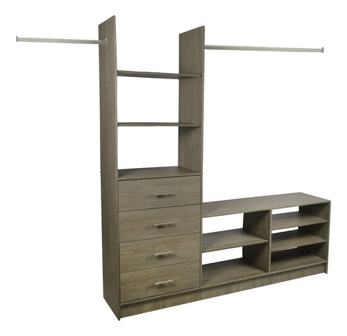 Closet Horizontal 4 Cajones Pueblo 240cm Color Encino