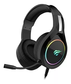 Fone de ouvido over-ear gamer Havit H2232D 2xP2, RGB - Preto