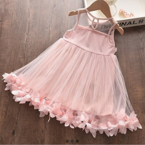 Vestido Fiesta Bautizo Pajecita Rosa O Blanco Tallas 3 Y 6