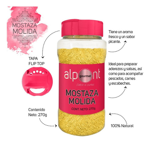 Alpont Mostaza Molida 270 Gramos 2 Piezas