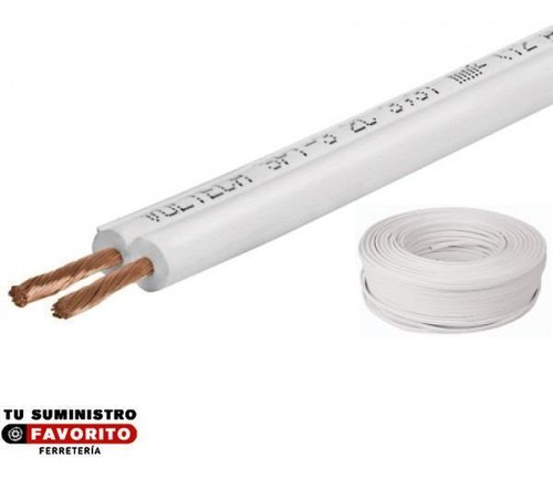 Cable Spt 2 X 10  Blanco 10mts Aleacion