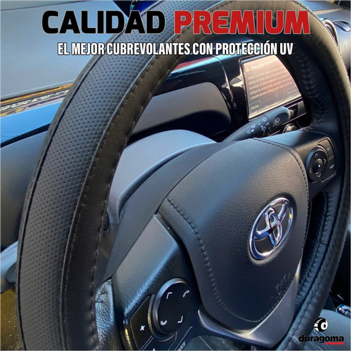 Imagen 3 de 8 de Funda Cubre Volante Universal Cuero Eco Negro Liso Airway