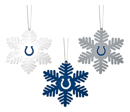 Conjunto De Adornos Navideños De Nfl, 3 Piezas De Copo...