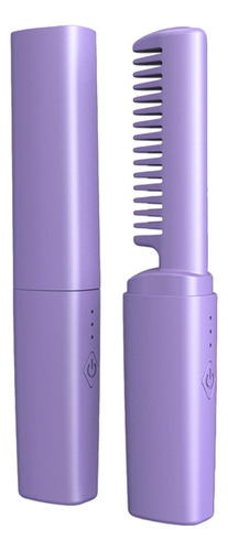 Mini Plancha De Pelo Recargable, Peine Caliente, Violeta