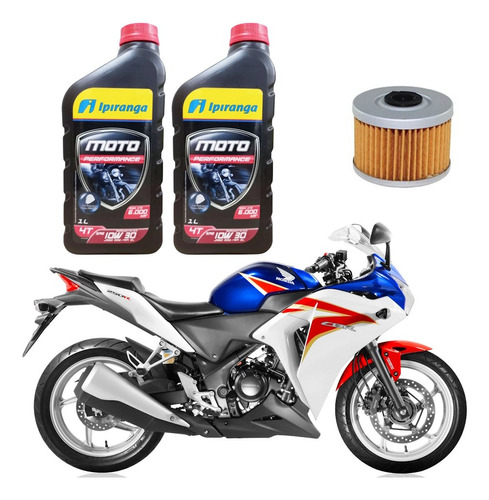 Kit Troca Óleo Honda Cbr250 Ipiranga 10w30 Fvc048