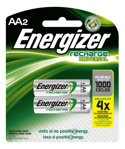 Blister Pilas Energizer Recargables Aax2 2000mah Energizer 