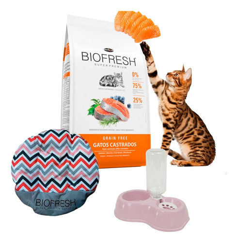 Ración Gato Castrado Biofresh Adulto 7.5kg +dispenser Regalo