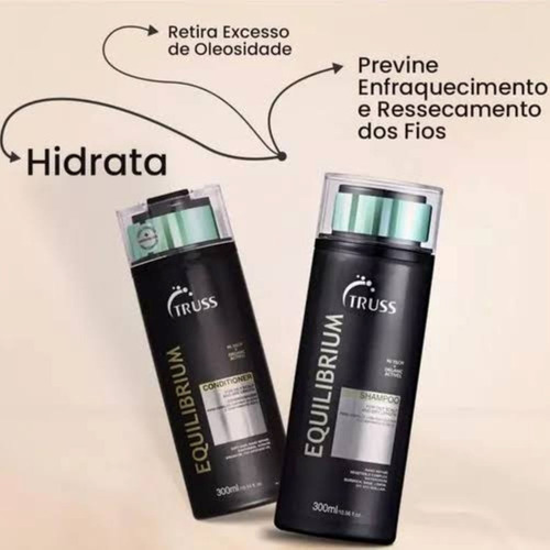 Truss Equilibrium Shampoo & Acond 300ml / Cuero Cab Graso