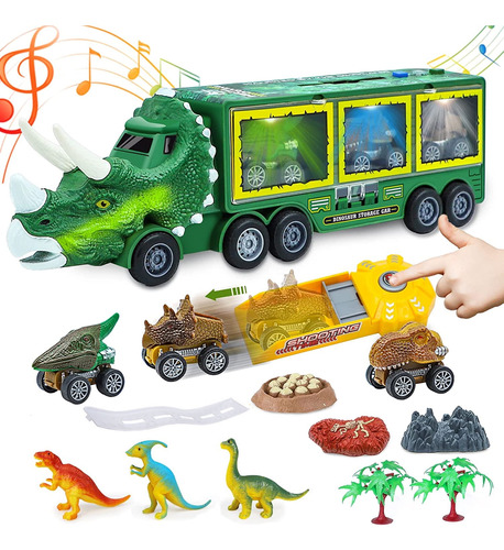 Camión De Juguete De Dinosaurio Con Luces Intermitentes, Mús