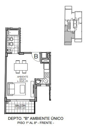 Imagen 7 de 7 de Monoambiente En Venta En Moron Centro