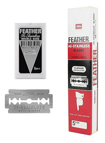 Cuchillas De Afeitar De Doble Filo Feather - (50 Unidades) -