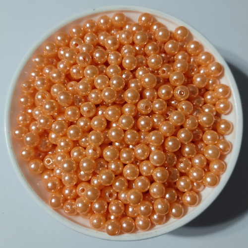 25gr Perlas 6mm Plásticas Coral - Armado Bijuo Artesanias