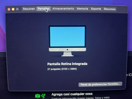 iMac 27 Pantalla Retina 5k, Intel Core I7,64gb Sin Cables (Usado)
