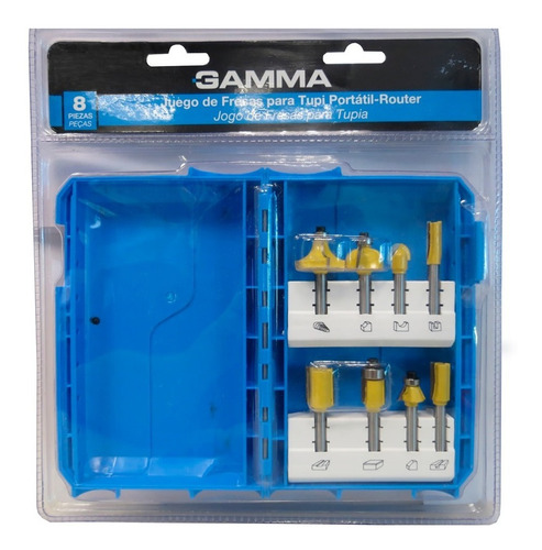 Set Fresas Gamma Kit Router Para Tupi Portatil Madera 