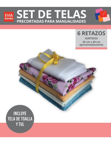 Imagen 6 de 10 de Caja Kit Creativo Ropita P/ Muñecas Costura Práctica+ Telas