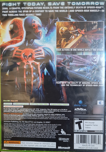 Spider Man Edge Of Time Xbox 360 (Usado)