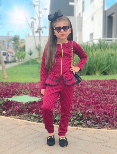 Imagem 3 de 5 de Conjunto Infantil De Frio Moda Inverno Blogueira Menina Luxo