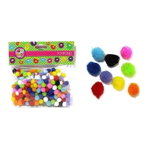 Set Pompones Colores Surtidos 1cm