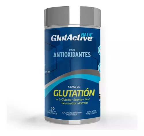 Glutation Glutactive Blue Suplemento Alimenticio 30 Tabletas