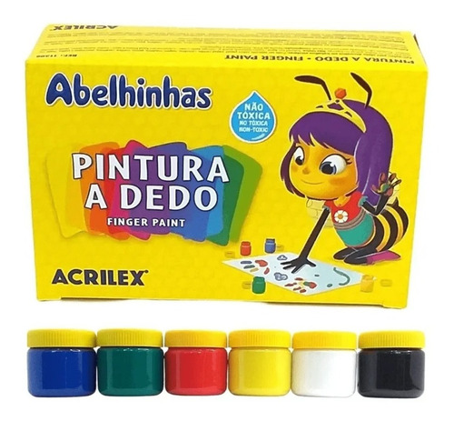 Pintura Para Dedos Infantil 6 Colores Pintar - Del Tomate