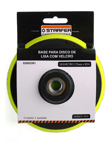 Base Disco De Lixa Tiras Aderentes 125xm14 Starfer