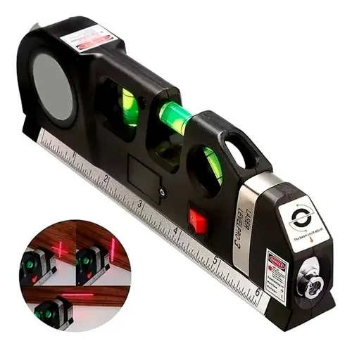 Cinta Métrica Regla Nivel Láser Horizontal Level Pro 3 Modos
