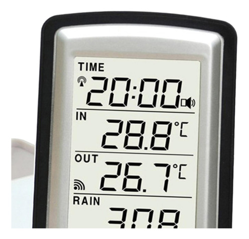 Medidor De Chuva Digital Sem Fio Com Medidor De Temperatura