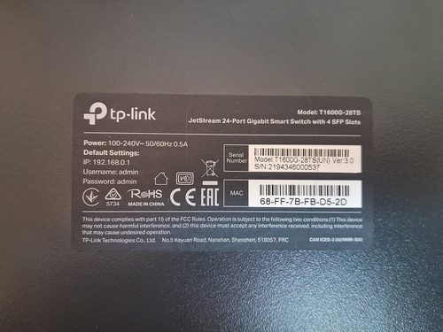 Switch Tp-link T1600g-28ts (solo V Region)