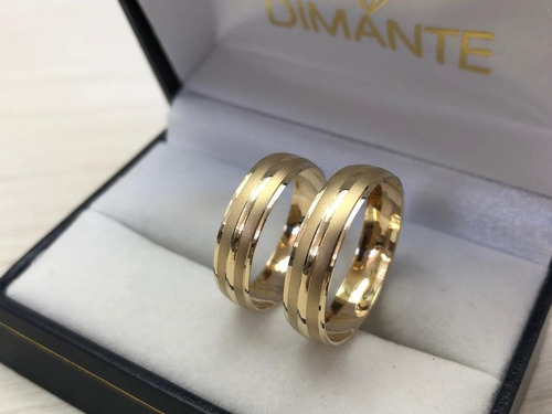 Anillos De Boda Oro 14k Par 6mm Ancho Envío Y Grabado Gratis