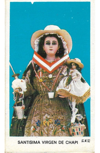 Antigua Estampita De La Virgen De Chapi