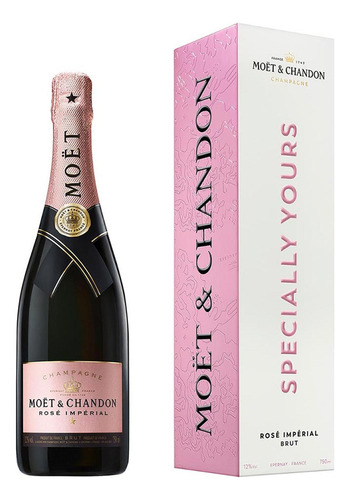 Pack De 6 Champagne Moet & Chandon Rose Con Estuche 750 Ml