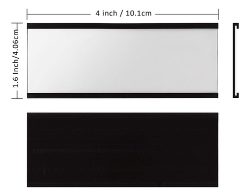 Soporte Magnético Para Etiquetas, 4 X 1,57 Pulgadas, 20 Paqu