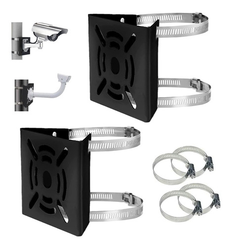 Soporte Adaptador Universal Montaje Poste Vertical Para Cctv