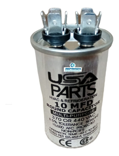 Capacitor De Trabajo De 10 Uf. En 370/440 V. Usa Parts