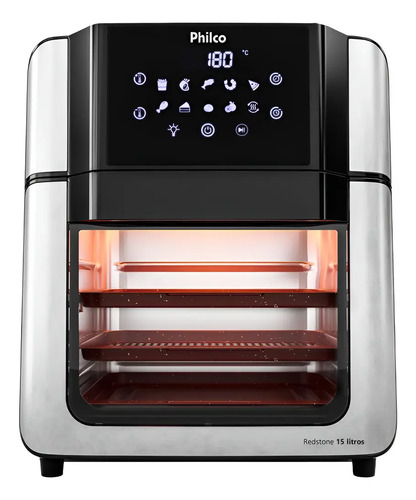 Air Fryer Oven Philco 15l Painel Digital Paf15a Cor Preto