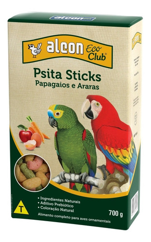  Alimento Completo Pássaros Alcon Ecoclub Psita Sticks 650g