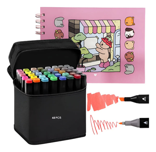 Juego De Libros Para Colorear Capivara Y 48 Lápices Capaciti