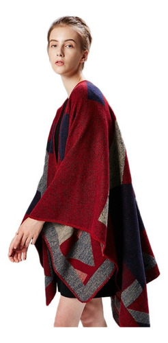 Poncho Capa Para Mujer Dama Chal Abrigo
