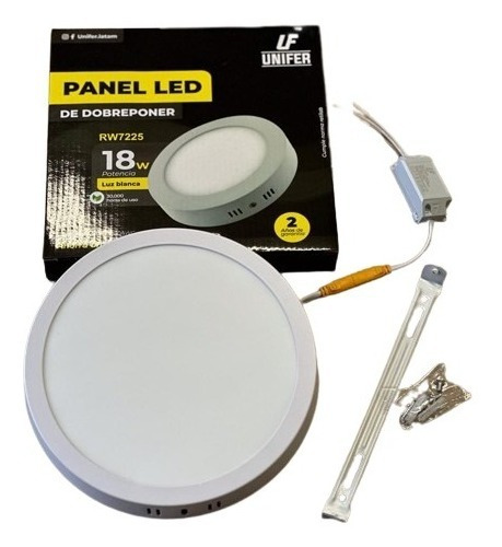 Panel Led 18w Sobreponer Luz Blanca Certificada 6500k 22.5cm