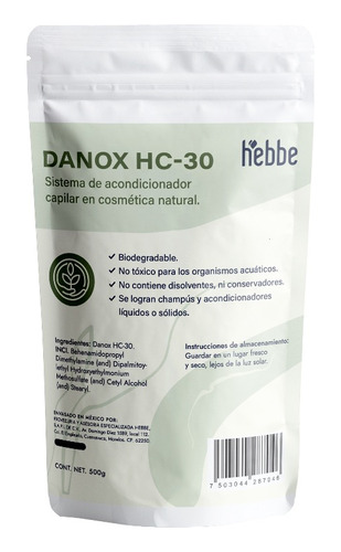 Danox Hc-30 Acondicionador Solido Artesanal 500g