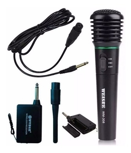 Microfono Inalambrico Karaoke Professional Wg-308e + Pila