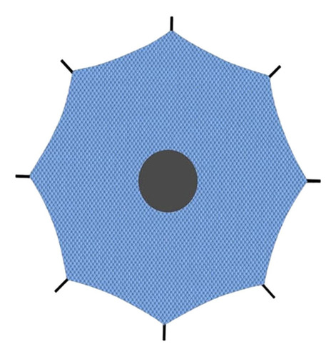 . Lona De Sombra Para Trampolín, Protección Solar 10 Pies