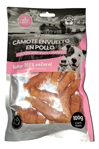 Snack Camote Envuelto En Pollo Para Perro