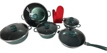 Comprar Batería Cocinalia Luxury 12 Pzas Recubrimiento Cerámico Verde